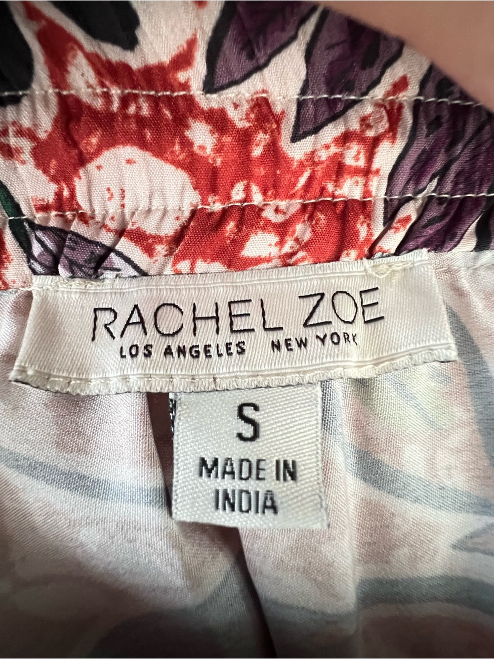 Rachel Zoe Floral Maxi Skirt Silk Feel Tiered Hem Design and Side Tie Sz Small - Picture 7 of 9